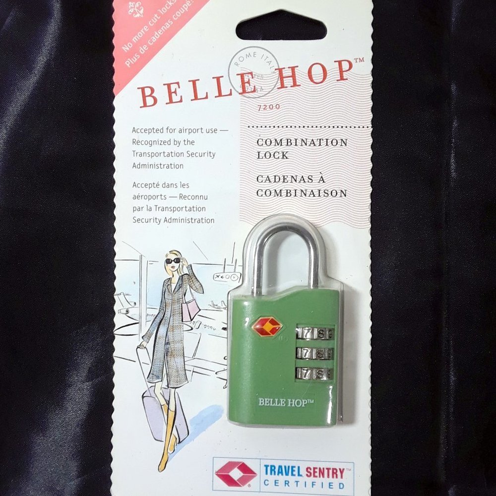 Belle Hop Light Green TSA 3 Dial Combo Lock